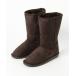  boots lady's Basic middle height mouton boots 