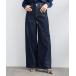  pants Denim jeans lady's SOMETHING/ Something LISA wide Denim pants [ made in Japan ]