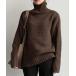  knitted lady's rib switch high‐necked knitted 