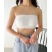  tube top lady's cup attaching strap less frill bla top 