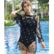  swimsuit lady's lady's swimsuit see-through tops +2WAY one shoru all-in-one swim wear 2 point set 