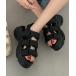  sandals lady's light weight thickness bottom height repulsion cushion sole many ream velcro sport sandals 7485