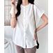  shirt blouse lady's [ new color addition ] cotton Touch French sleeve blouse 