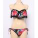  купальный костюм [Muselore/ Mu z нижний ] тросик входить оборка bla цветок бикини женский 