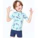  купальный костюм Kids купальный костюм мята Shark Rush Guard tops + шорты + купальная шапочка 3 позиций комплект Kids ребенок мужчина 
