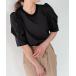 t shirt T-shirt lady's puff sleeve volume blouse 