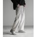  брюки [RUUBON]rustic 2tuck semiwide pants /la палочка 2 tuck Semi-wide брюки мужской женский 