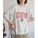  lady's sweat [ is possible to choose size ] Logo print reverse side wool Roo z pull over college Logo / sweatshirt / sweat 