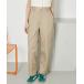  мульти- размер брюки из твила [.. натуральный ]TCtsu il высокий талия chino женский 