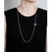 �l�b�N���X �uISOLATION / �A�C�\���[�V�����vSilver925 Twist Chain Long Necklace / �c�C�X�g�`�F�[�� �}���e���l�b�N���X �����O ���f�B�[�X �����Y