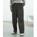 パンツ スラックス HIGH TWISTED GABA WIDE TUCK SLACKS