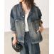  jacket G Jean lady's feather woven . only .sama become!/MONN.:. Denim jacket 