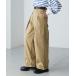  pants chinos lady's [forksy.] high waist two tuck wide tapered chino pants /920N