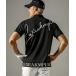 t shirt T-shirt men's LUXEAKMPLUS(ryuksei Kei M plus ) Golf car sivu Logo short sleeves mok neck T-shirt 