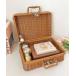  storage lady's rattan picnic basket 