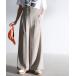  pants slacks lady's back style . can charm. beautiful Silhouette back belt wide pants 