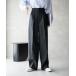 pants slacks lady's WEGO/ high waist center Press wide pants 