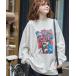 sweat lady's [QUEEN/The Rolling Stones] Vintage lai clock print pig men to processing sweat pull over 