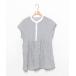 [URBAN RESEARCH] check pattern short sleeves tunic FREE white lady's 