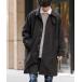  turn-down collar coat men's stretch Tec melt n/ oversize long turn-down collar coat /la gran sleeve 