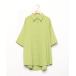 [Chaco closet] [inolve] short sleeves tunic FREE green lady's 