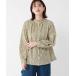  shirt blouse lady's single gauze collar frill blouse [ small * plus size equipped ]