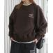  sweat lady's ANME with logo embroidery reverse side wool sweat tops 