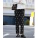  pants lady's [2024SS] dot print center Press tapered pants 