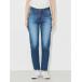  брюки Denim джинсы женский [WEB ограничение ] конический Denim (+3cm)