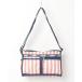  lady's [LeSportsac] stripe pattern shoulder bag - orange 