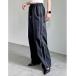  pants lady's [ low height size have ] nylon code design pants 