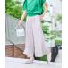  lady's pants [ now year . popular setup | waist rubber | summer comfortable ] relax Silhouette gaucho pants 