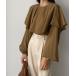 [Louere] long sleeve tunic X-LARGE light brown lady's 
