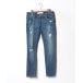 [Abercrombie&amp;Fitch] damage processing Denim pants - navy lady's 