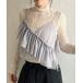  топ короткий боковой лента asimeto Lee объем оборка chu-ru бюстье топ 