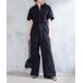  lady's all-in-one [ addition ] Jump suit [ washing machine use possibility ]