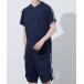  салон одежда пижама мужской [ выставить ]DRY сетка боковой линия трубчатая обводка la gran короткий рукав футболка & шорты 