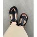  sandals lady's ankle belt T -stroke sandals 