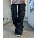  брюки-карго [WEB&DEPOT ограничение ]DankeSchon/ Dan keshe-n/STRETCH TWILL ZIP W-POCKET WIDE PANT