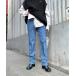 [WHO'S WHO gallery] processing Denim pants FREE blue lady's 