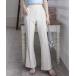  слаксы брюки стрейч булавка tuck flare pants [ низкий рост для размер иметь офис casual надеты поворот сила выдающийся ][ повторное поступление ] женский 