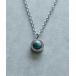  колье ROUND LOGO STONE CHARM NECKLACE / раунд Logo Stone очарование цепь колье мужской женский 