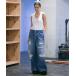 ������ ��my beautiful landlet�� RIPPED DENIM TUCK WIDE PANTS ��� ��ǥ�����