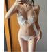  купальный костюм Sexy цветочный принт гонки топ на бретелях бикини 2way женский 