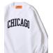  футболка тренировочный [UNIVERSAL OVERALL]T/C SWEAT CHICAGO FLOCKY PRINT / flocky принт обратная сторона .
