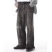  широкий брюки джинсы irregular switching graffiti denim pants / переключатель графика Denim брюки осень осень одежда мужской 2026 год осень-зима мужской женский 