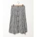 [UNTITLED] check pattern long skirt 2 black lady's 