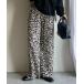  брюки Leopard /. леопардовая расцветка широкий распорка длинный легкий плиссировать брюки женский 