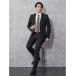  выставить [ верх и низ .../. помятость ]WEB ограничение костюм 4WAY стрейч полоса черный мужской 