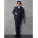  выставить [Super100'S] шерсть 100% из трех частей костюм одноцветный style темно-синий мужской 